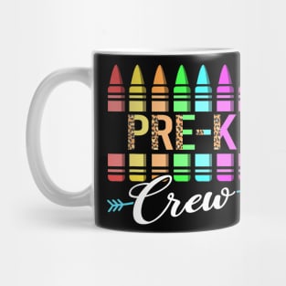 Team Pre K Crew Back To School Crayons Kids Teacher Mug